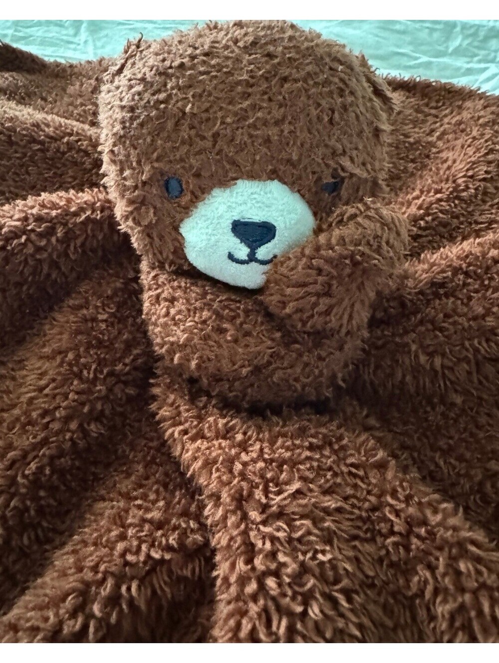 Carter's Baby Bear Security Blanket - Soft Brown Plush Lovey,
